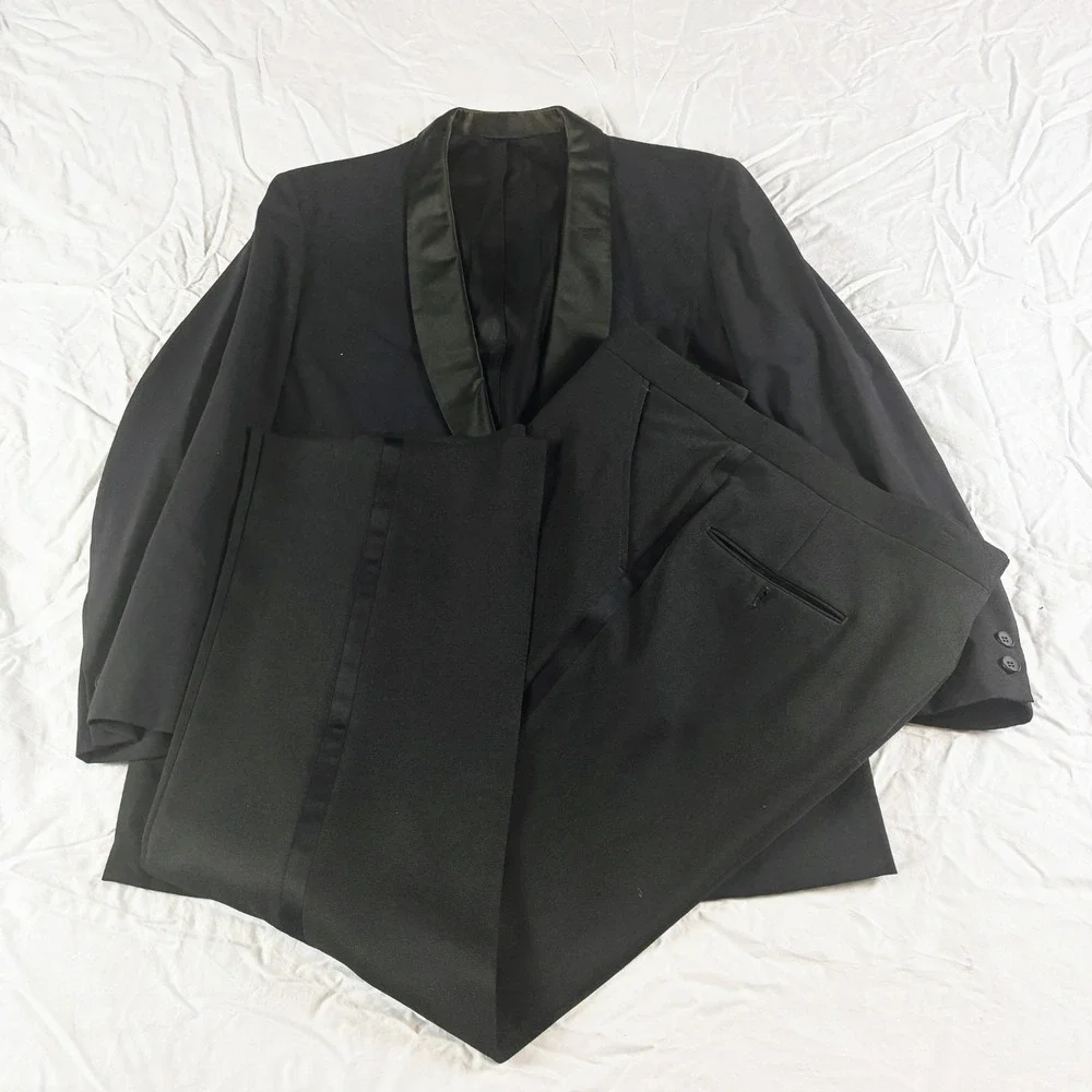 Shawl Collar VTG Tuxedo Palm Beach 60s 42S 37x30